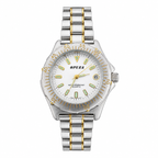 Opera OP-3312 Two-Tone White Dial Quartz Watch - Requires a Battery
