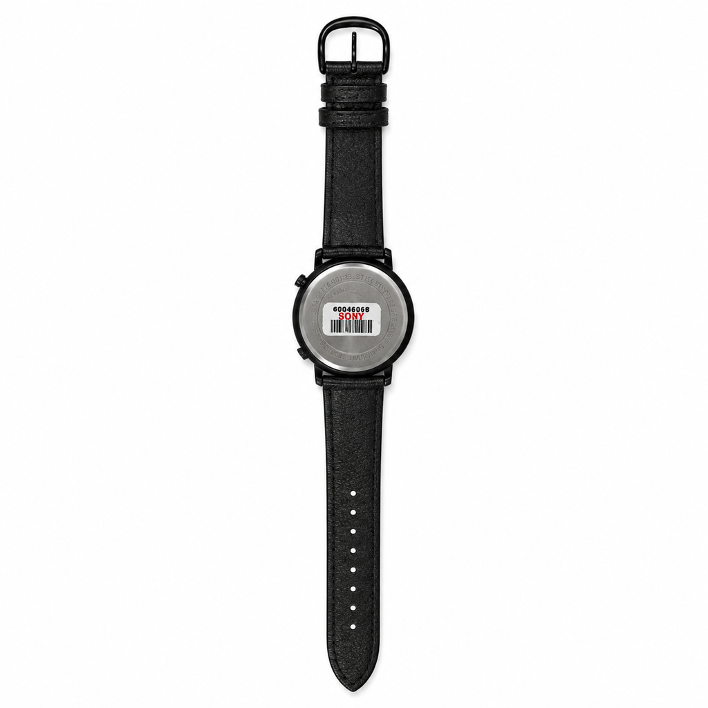 Georges Marciano Black Dial Leather Strap Quartz Watch - Requires a Battery