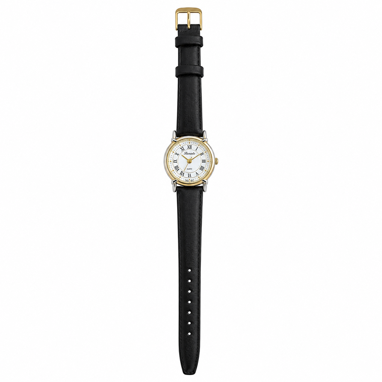 Renato Gold-Tone Roman Numeral Quartz Dress Watch - Requires a Battery