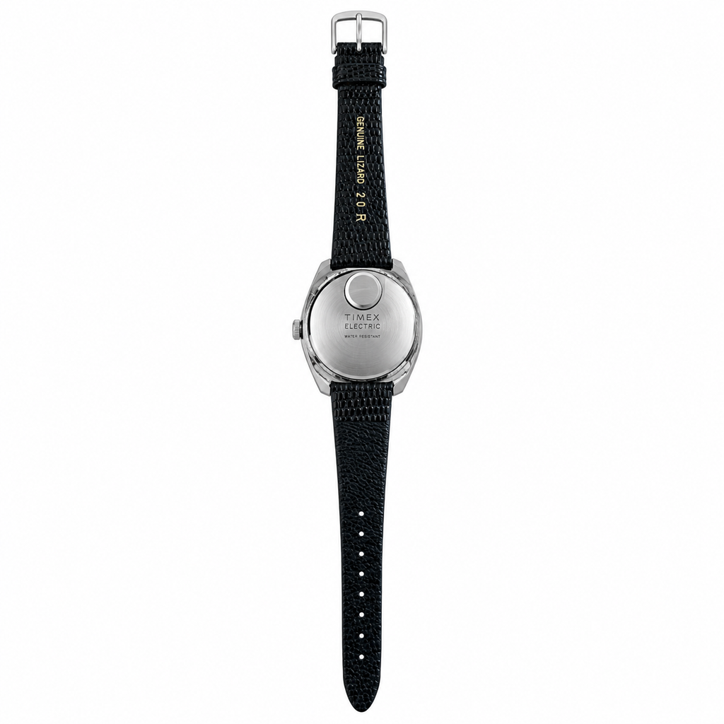 Vintage Timex Electric Dynabeat Black Dial Date Watch - Requires a Battery
