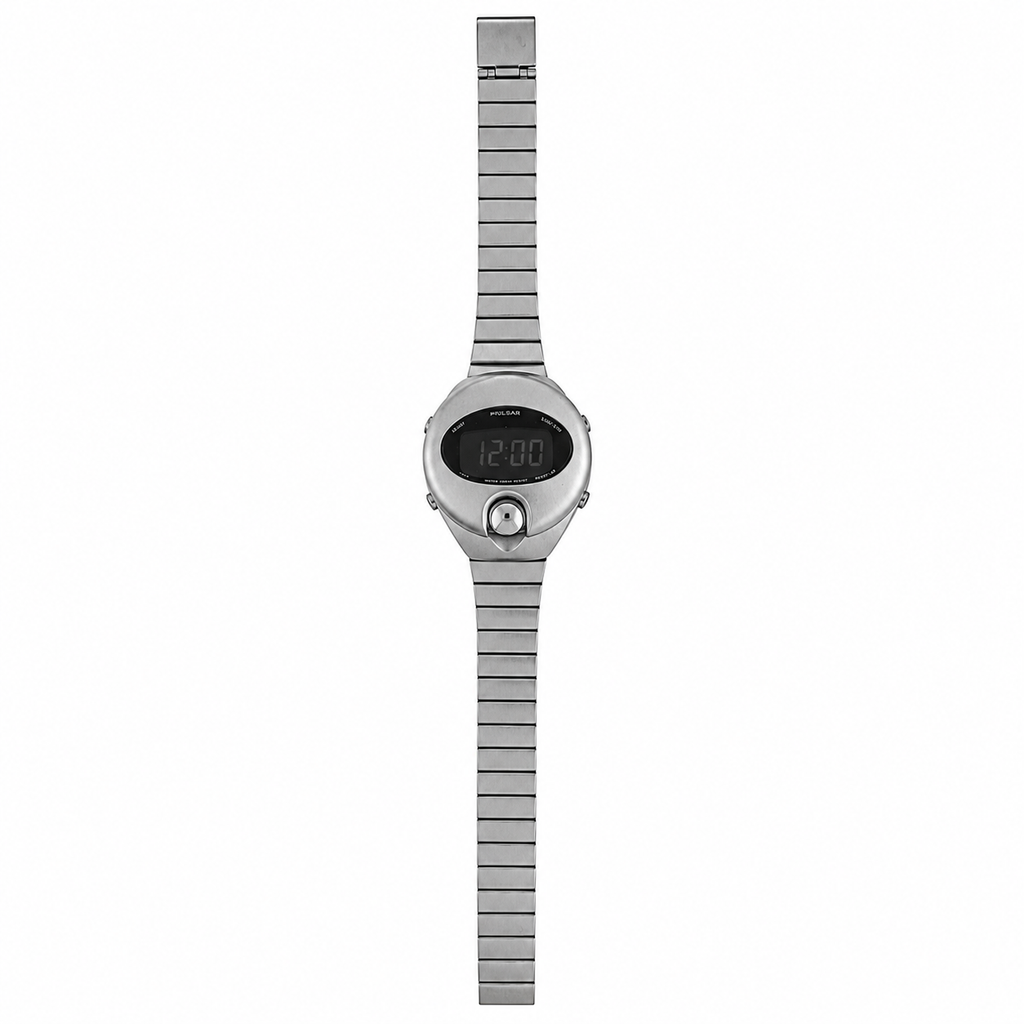 Vintage Pulsar Spoon Stainless Steel Digital Quartz Watch - Requires a Battery