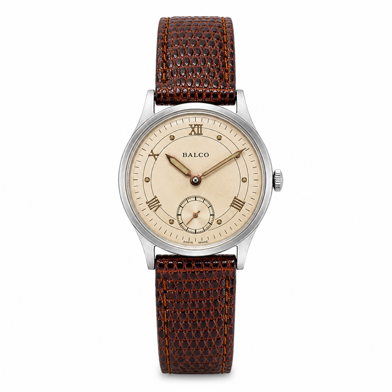 Vintage Balco Swiss Small Seconds Mechanical Watch - Requires Winding