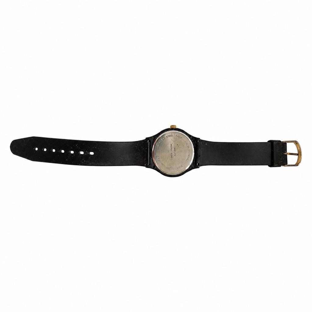 Vintage Green Bay Packers Quartz Analog Watch White Dial Black Strap - Requires a Battery