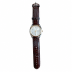 Vintage Seiko 7N43-9070 Quartz Day-Date Watch - White Dial - Battery Required