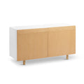 Poppin Cleo Credenza, 52", Natural Ash