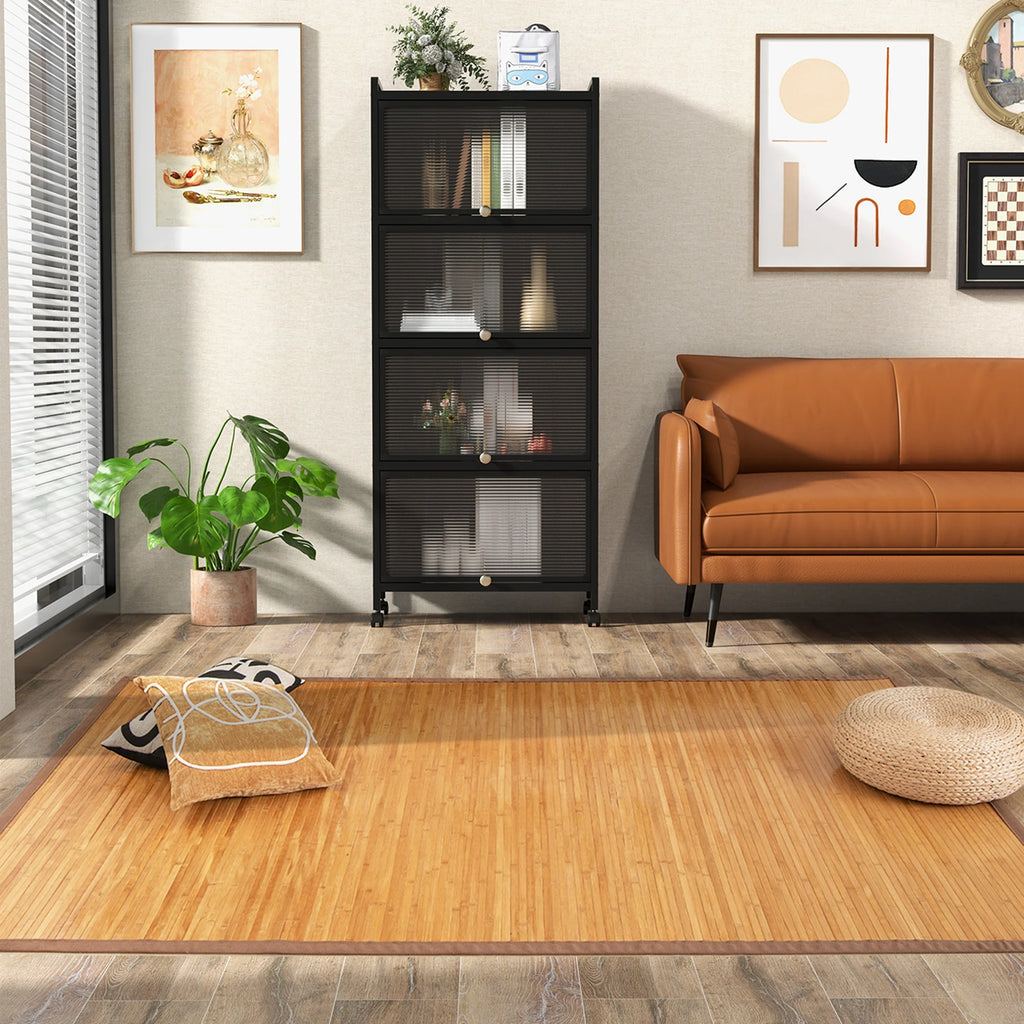 JazzyFloors Bamboo 0036 Contemporary Natural Area Rug