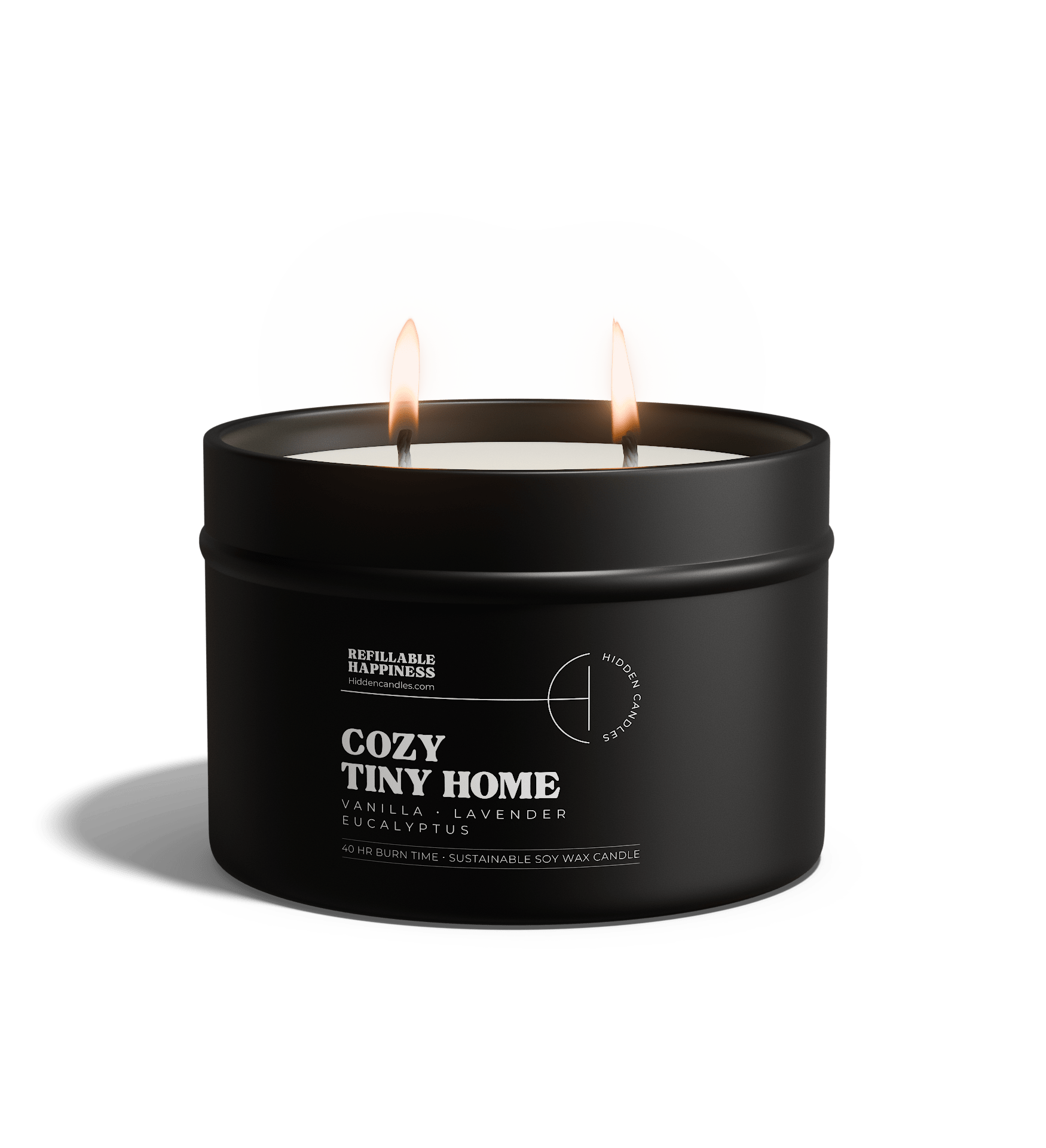 Cozy Tiny Home Candle 10.6 oz – Lavender, Vanilla & Eucalyptus - Hidden Candles