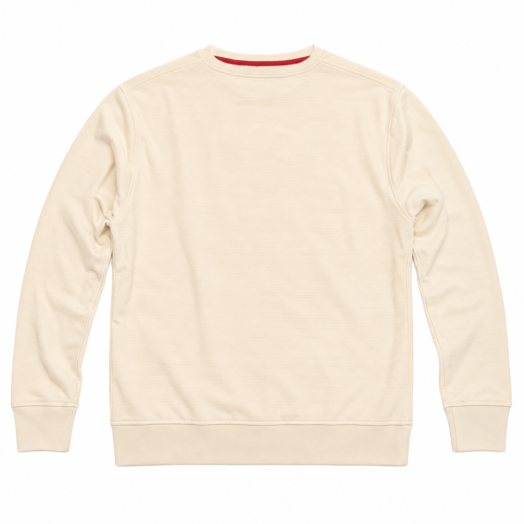 Five Four Men’s Cream Crewneck Sweatshirt Long Sleeve Size L