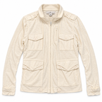 Five Four Men’s Cream Utility Field Jacket Zip Front Size M