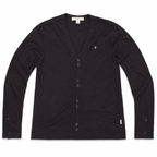 Five Four Men’s Dark Brown V-Neck Button Cardigan Long Sleeve Size L