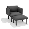 QT Lounge Ottoman - Dark Gray