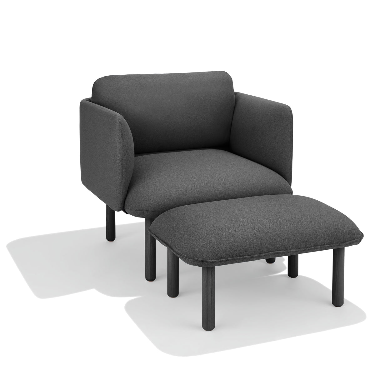 QT Lounge Ottoman - Dark Gray