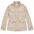 Five Four Women’s Light Taupe Utility Field Jacket Zip Front Size M