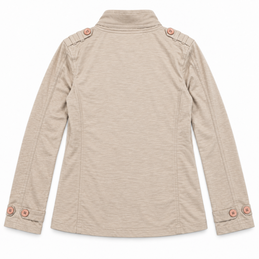 Five Four Women’s Light Taupe Utility Field Jacket Zip Front Size M