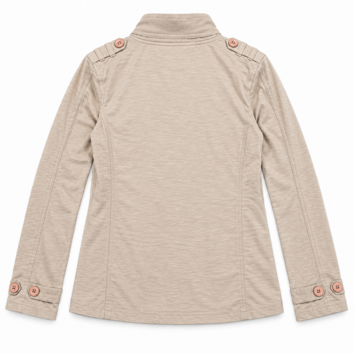 Five Four Women’s Light Taupe Utility Field Jacket Zip Front Size M