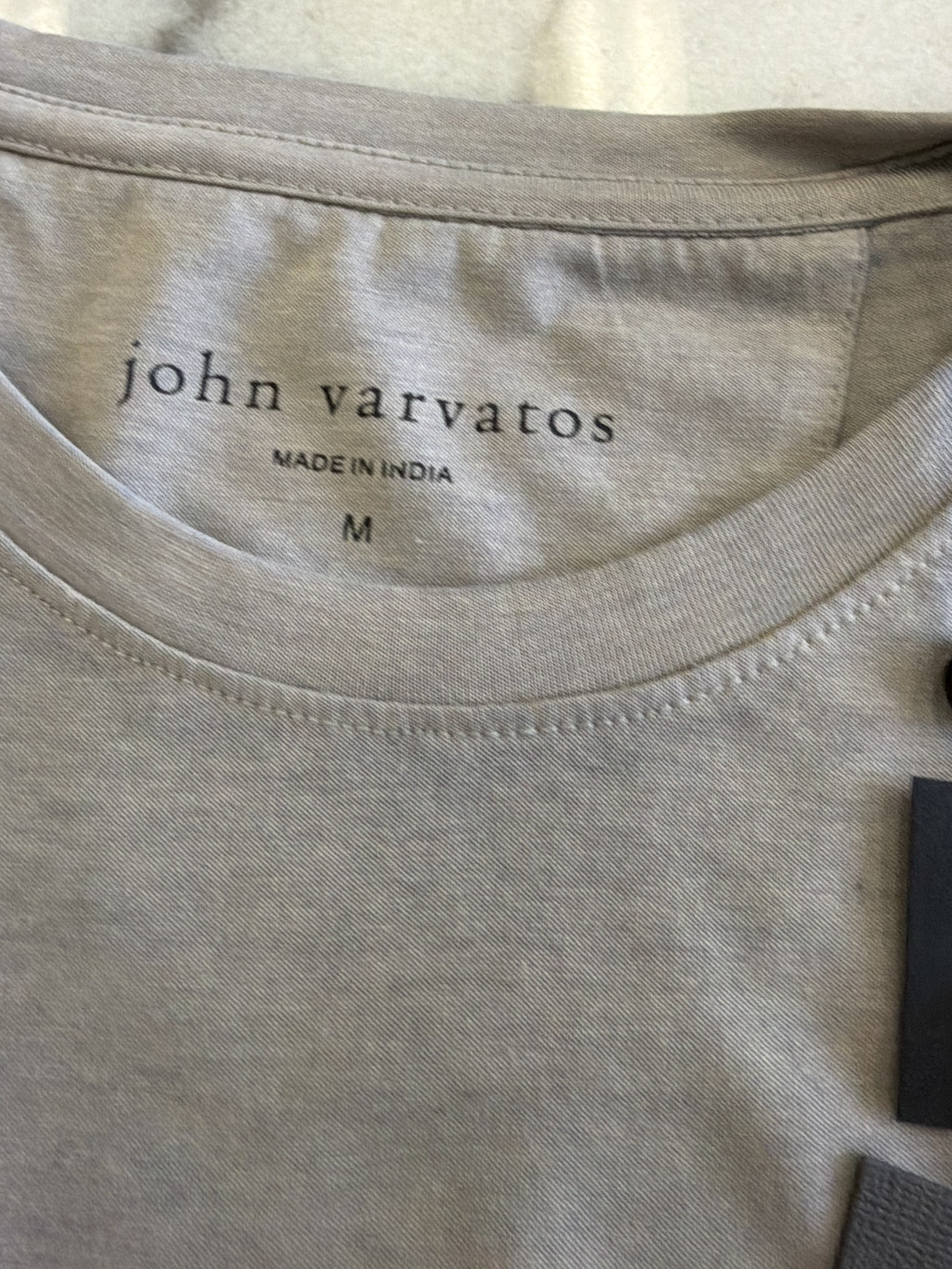 John Varvatos Peace Embroidery Tee - Pavement