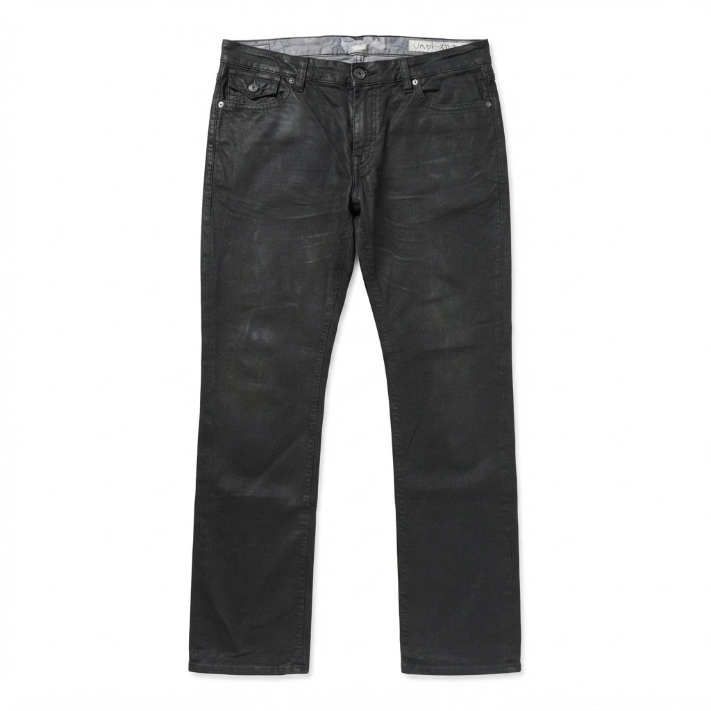 FIVE FOUR Coated Dark Grey Jeans (Size 40)