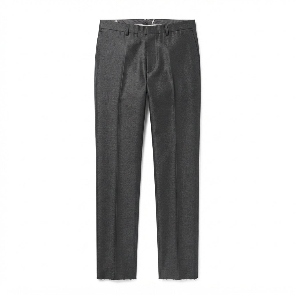 Gazzarrini Dark Grey Virgin Wool Trousers (Size 50)
