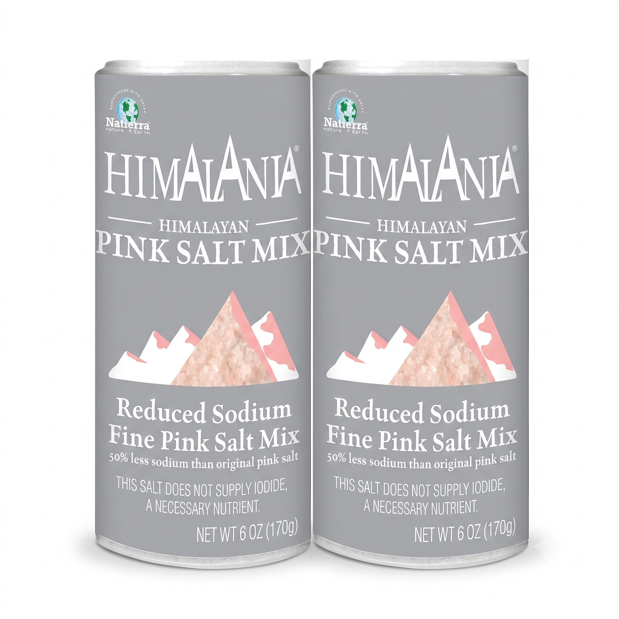 Natierra Himalania® Reduced Sodium Fine Pink Salt Shaker – 6 oz