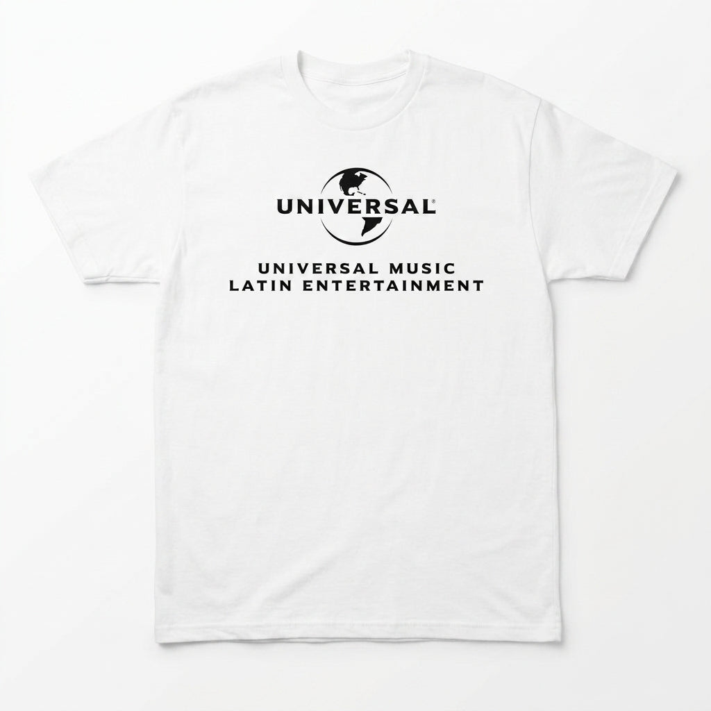 Universal Music Latin Entertainment Logo T-Shirt - White Crewneck - Size L (Large)