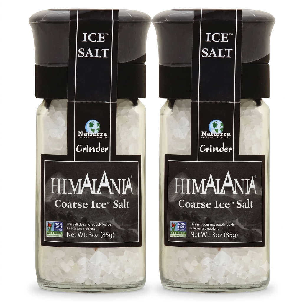 Natierra Himalania® Coarse Himalayan Ice Salt Glass Grinder – 3 oz
