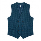 Domenico Tagliente Double Breasted Plaid Vest  made in Italy- FGL902 - 50% OFF