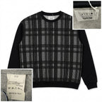 Gentuccia Bini  Plaid Panel Sweatshirt - Made in Italy - Size S/M