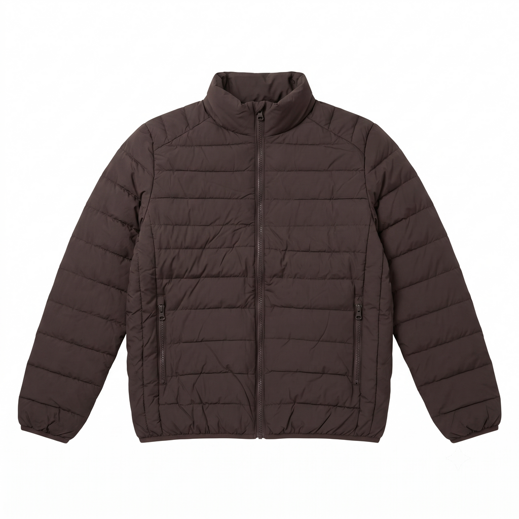 River Trail Men's Lightweight Quilted Stand-Collar Puffer Jacket
