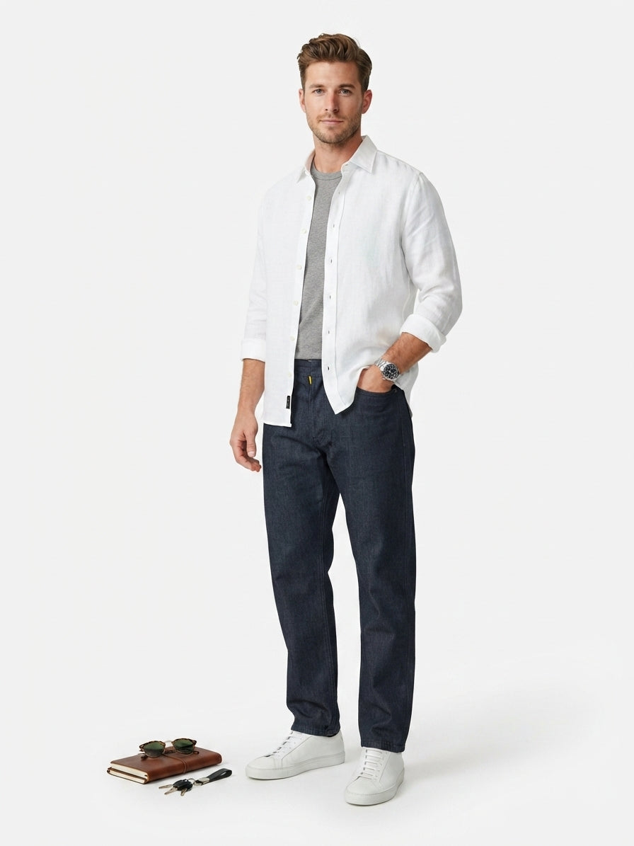 FULL CIRCLE Regular Fit Dark Wash Jeans (Size 38)