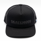 SkateMoss x New Republic Trucker Hat – Black Tonal Embroidered Snapback
