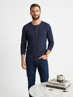 ATM Anthony Thomas Melillo Long Sleeve Henley (Navy)