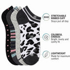 HOT FEET Women's No-Show Socks 18-Pack – Assorted Leopard, Argyle, Stripes, Polka Dots & Solids Low-Cut Socks (Size 4-10)
