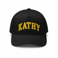 Sabi Goods 'KATHY' Yellow Embroidered Baseball Cap - Black