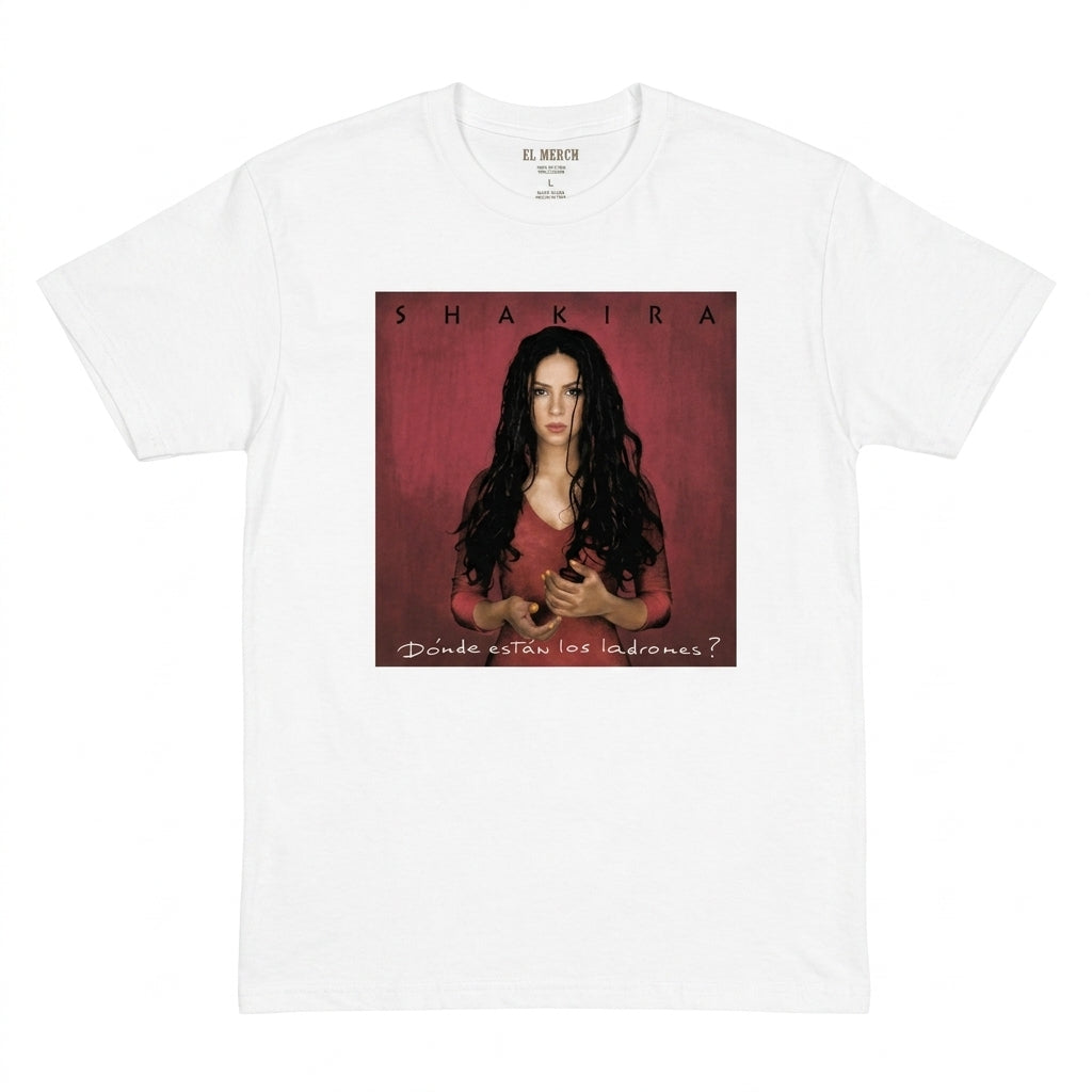 EL MERCH Shakira '¿Dónde Están los Ladrones?' Album Graphic T-Shirt - 100% Cotton - Made in USA - Size L
