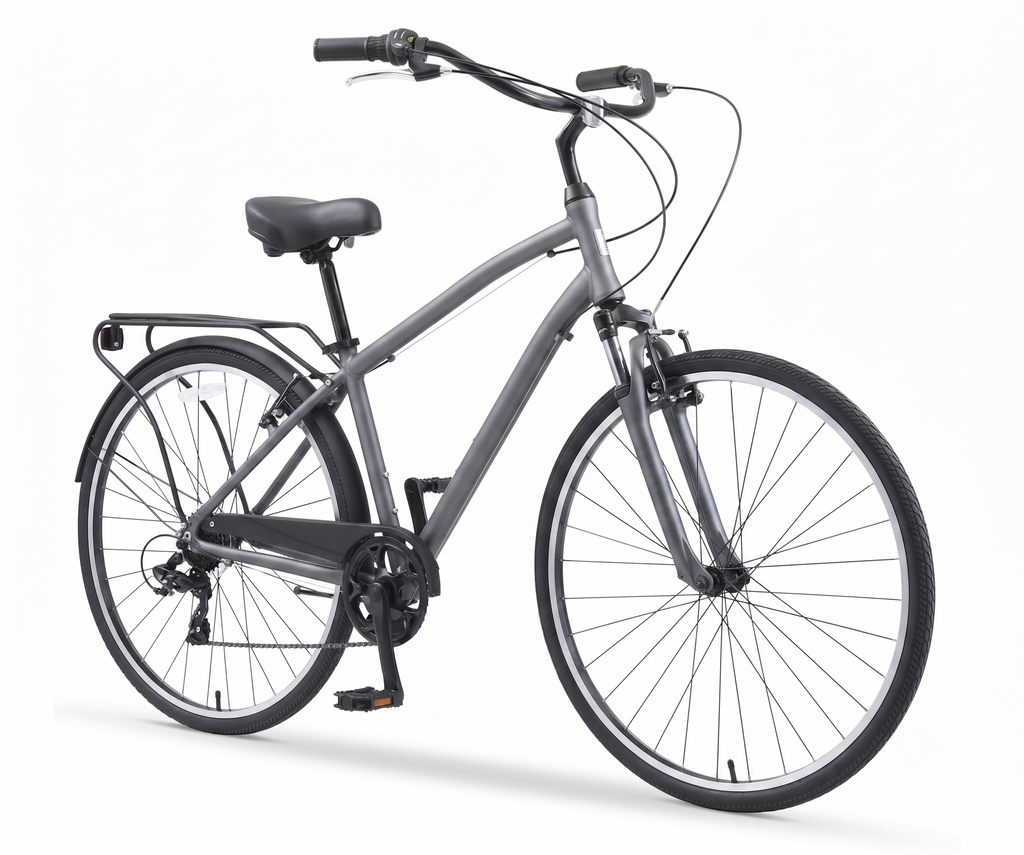 sixthreezero Body Ease Men's 7-Speed Comfort Bike - Matte Grey (Pre-Assembled)