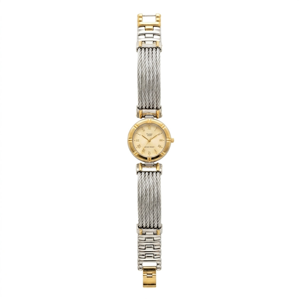 Vadet VD-5007L Ladies Quartz Gold Dial Cable Bracelet Watch - Requires a Battery