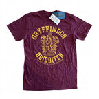 Harry Potter Official Gryffindor Quidditch Graphic T-Shirt - Maroon - Size M