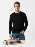 John Varvatos Star USA Black Crewneck Knit Sweater size 38-40