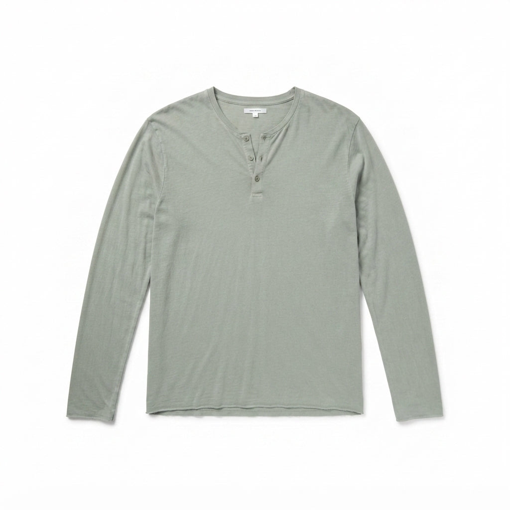 John Varvatos Star USA Light Grey Long Sleeve V-Neck Tee Size: 38-40