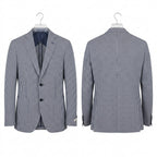 Paoloni Men's Wool-Linen Check Blazer Jacket (Size 50) Made in Italy
