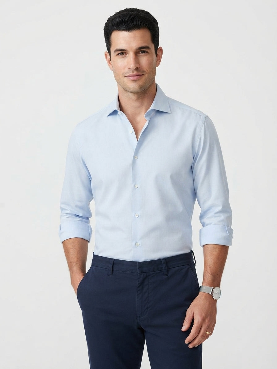 Anto Beverly Hills Blue Micro-Stripe Shirt (JAR)