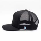 SkateMoss x New Republic Trucker Hat – Black Tonal Embroidered Snapback