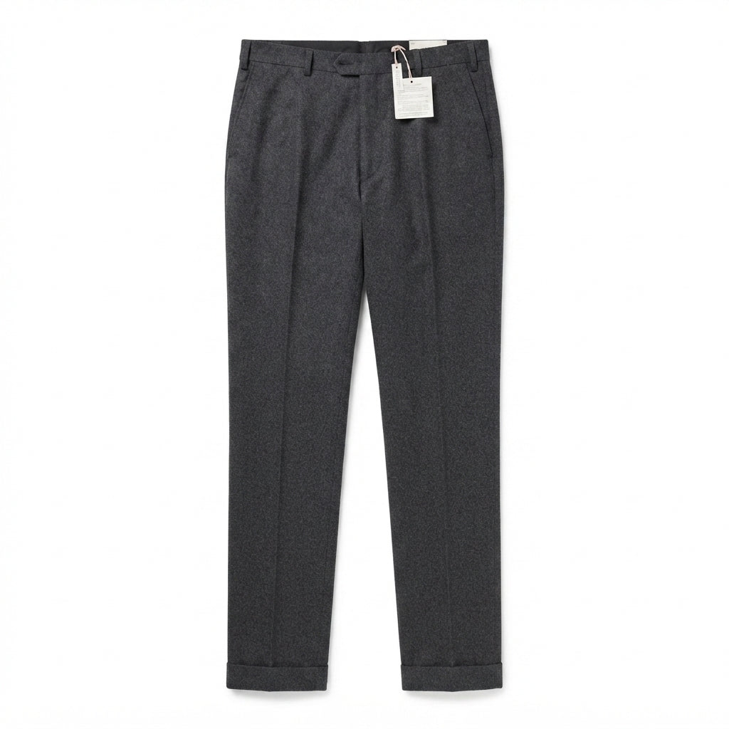 8 by Yoox Charcoal Flannel Pants (Size 56)