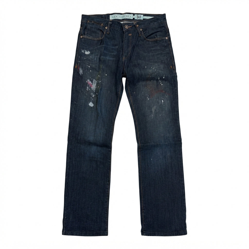FIVE FOUR We Never Die Painted Dark Jeans (Size 30)