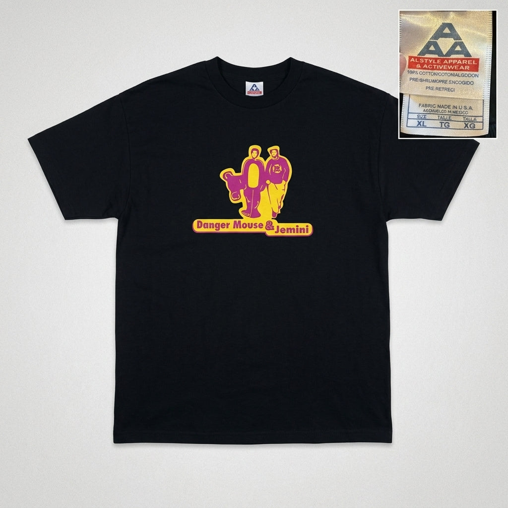 Alstyle Apparel Danger Mouse & Jemini Rap Graphic T-Shirt (Size XL)