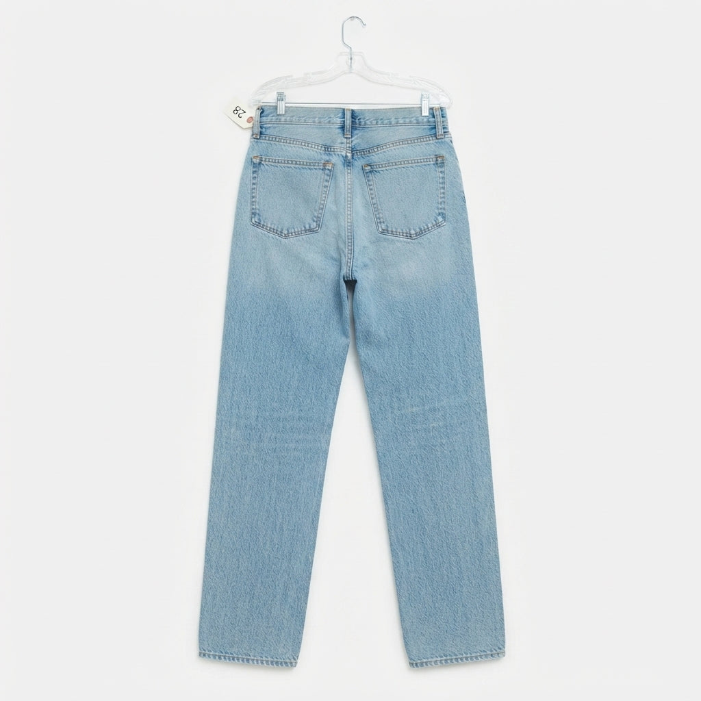 Vintage Medium Wash Straight Leg Denim Jeans (Madewell)
