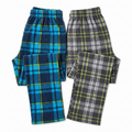 Mad Dog Boys' 2-Pack Microfleece Pajama Pants Set - Bear Plaid and Blue Plaid