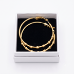TSNMI by Kehlani Gold Segmented Hoop Earrings – Rare Streetwear Bamboo-Style Geometric Hoops