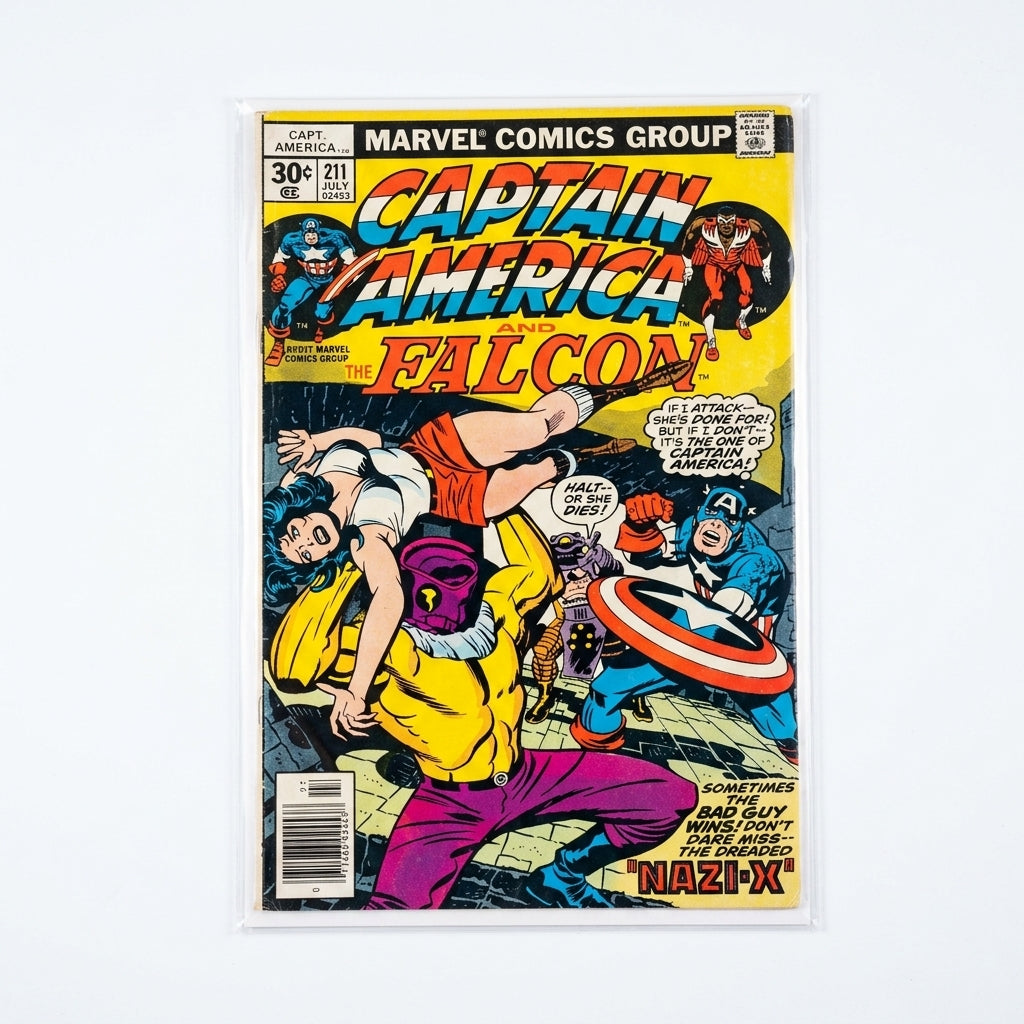 CAPTAIN AMERICA #211 (Marvel 1977) The Dreaded Nazi-X