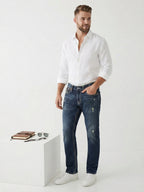 FIVE FOUR Distressed Denim Jeans (Size 36)